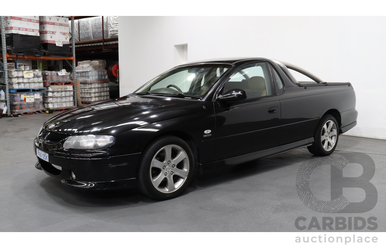 10/2001 Holden Commodore SS Fifty VUII Utility Black 5.7L V8