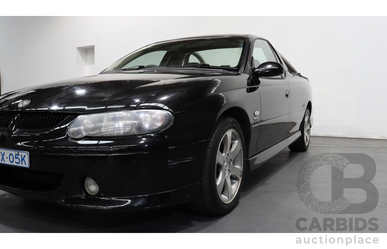 10/2001 Holden Commodore SS Fifty VUII Utility Black 5.7L V8