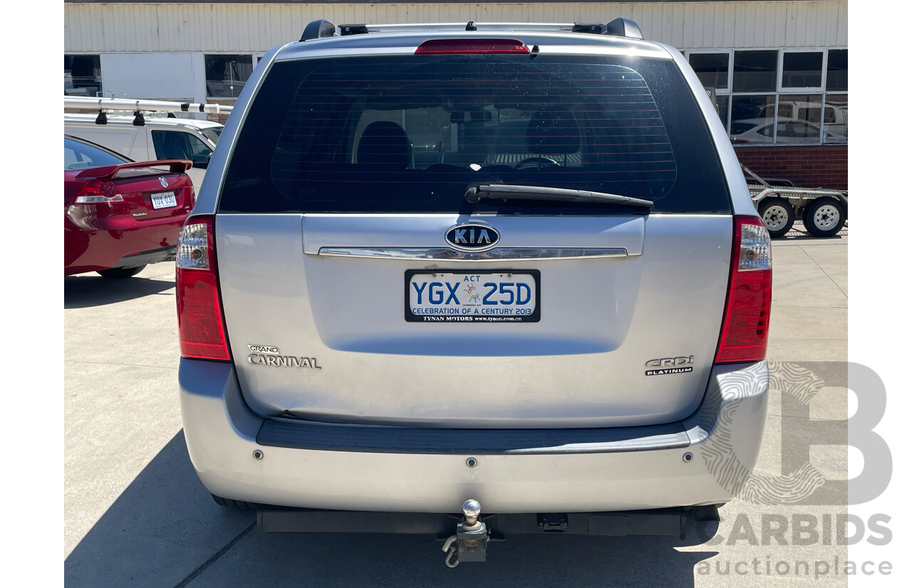 6/2010 Kia Grand Carnival Platinum VQ 4d Wagon Silver 2.9L