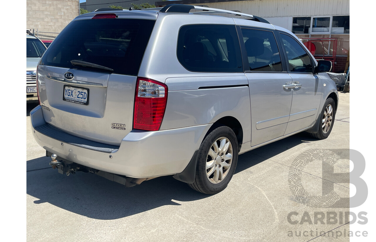 6/2010 Kia Grand Carnival Platinum VQ 4d Wagon Silver 2.9L