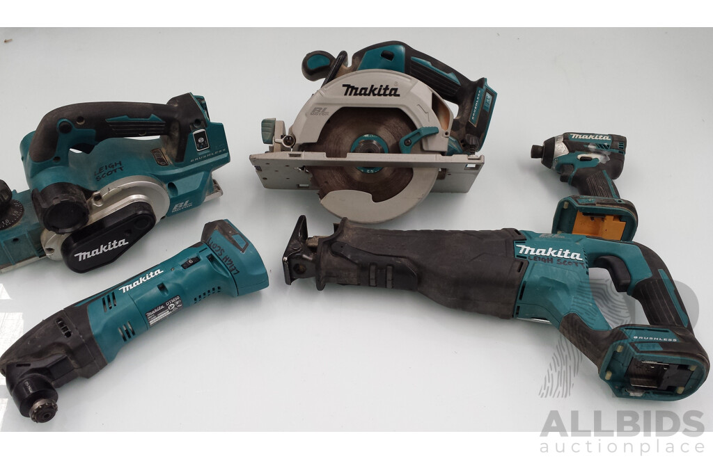 5 X Makita 18 Volt Cordless Power Tools and Carry Bag