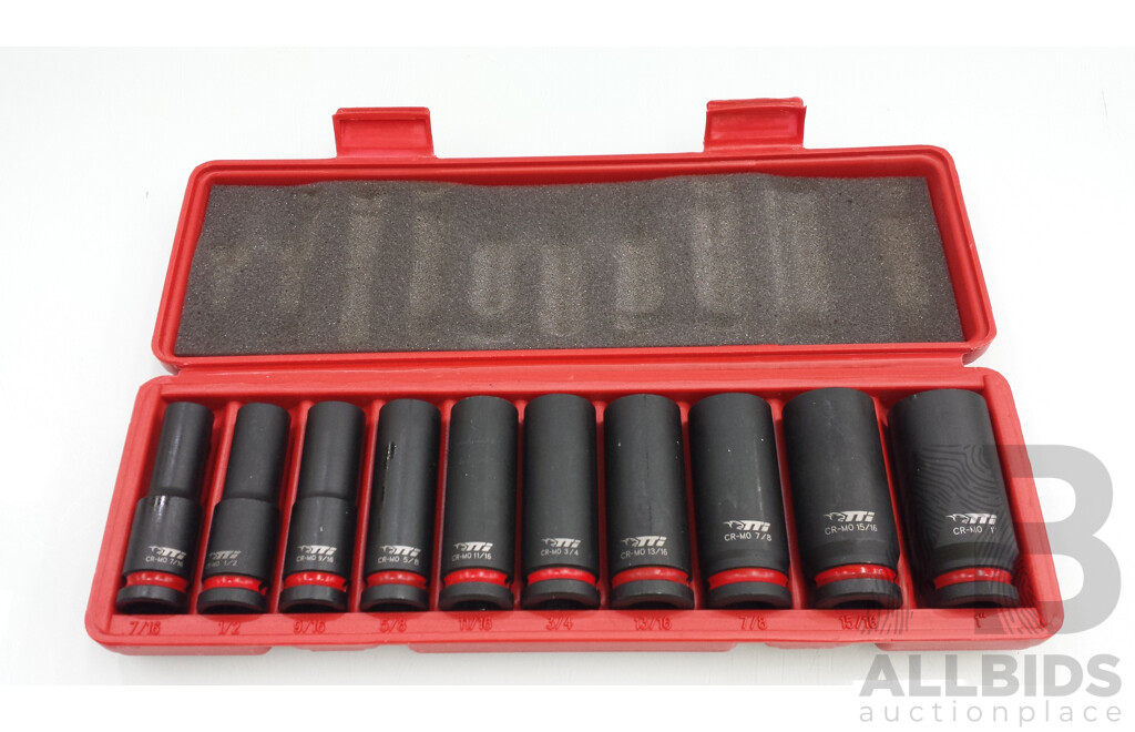 TTI Deep Impact 1/2 Inch AF Socket Set - 10 Piece