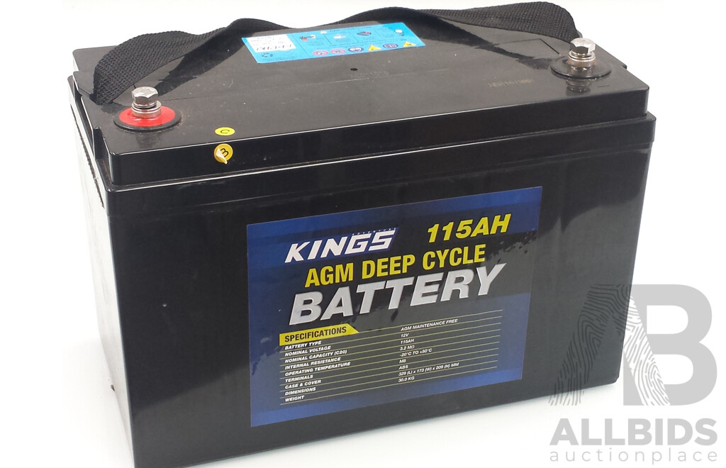 Kings 115AH 12V AGM Deep Cycle Battery