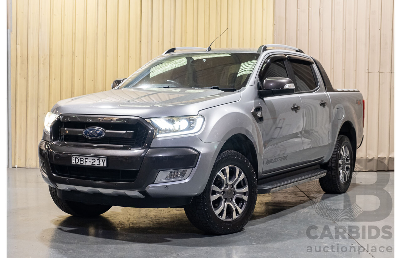 11/2015 Ford Ranger Wildtrak 3.2 (4x4) PX MKII Dual Cab P/Up Silver 3.2L Turbo Diesel