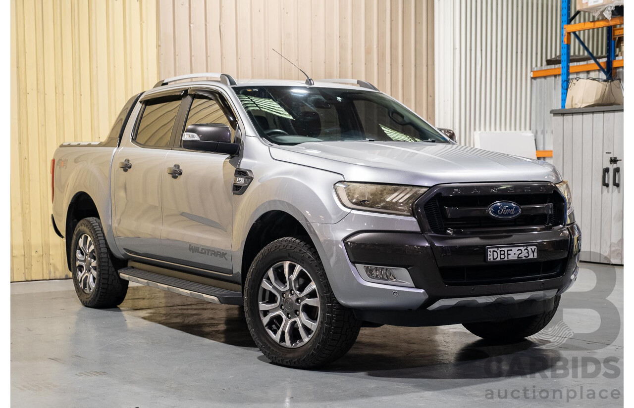 11/2015 Ford Ranger Wildtrak 3.2 (4x4) PX MKII Dual Cab P/Up Silver 3.2L Turbo Diesel