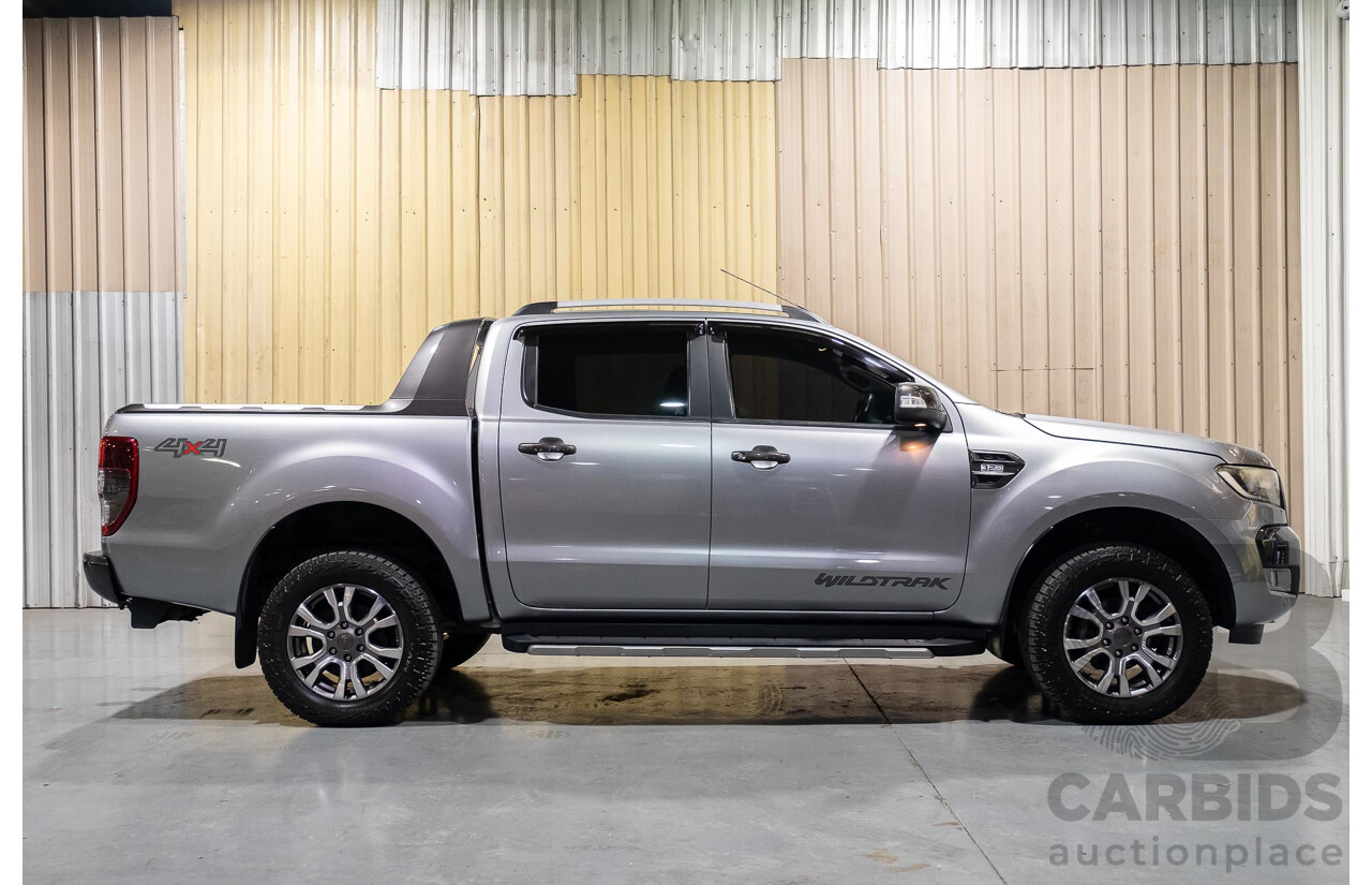 11/2015 Ford Ranger Wildtrak 3.2 (4x4) PX MKII Dual Cab P/Up Silver 3.2L Turbo Diesel