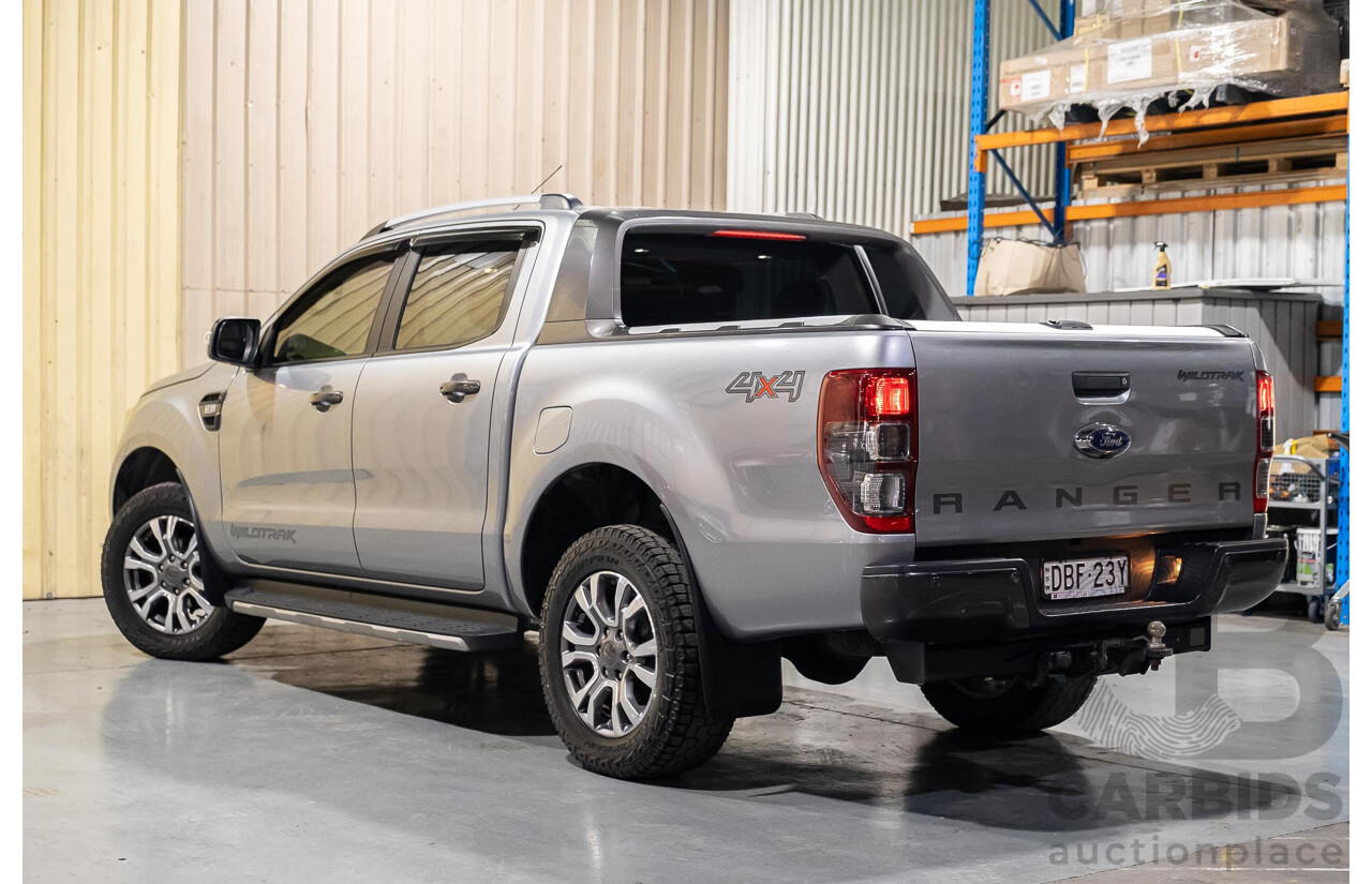 11/2015 Ford Ranger Wildtrak 3.2 (4x4) PX MKII Dual Cab P/Up Silver 3.2L Turbo Diesel