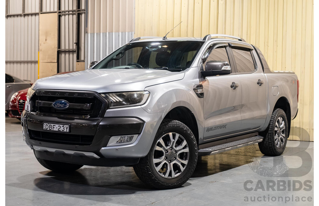 11/2015 Ford Ranger Wildtrak 3.2 (4x4) PX MKII Dual Cab P/Up Silver 3.2L Turbo Diesel