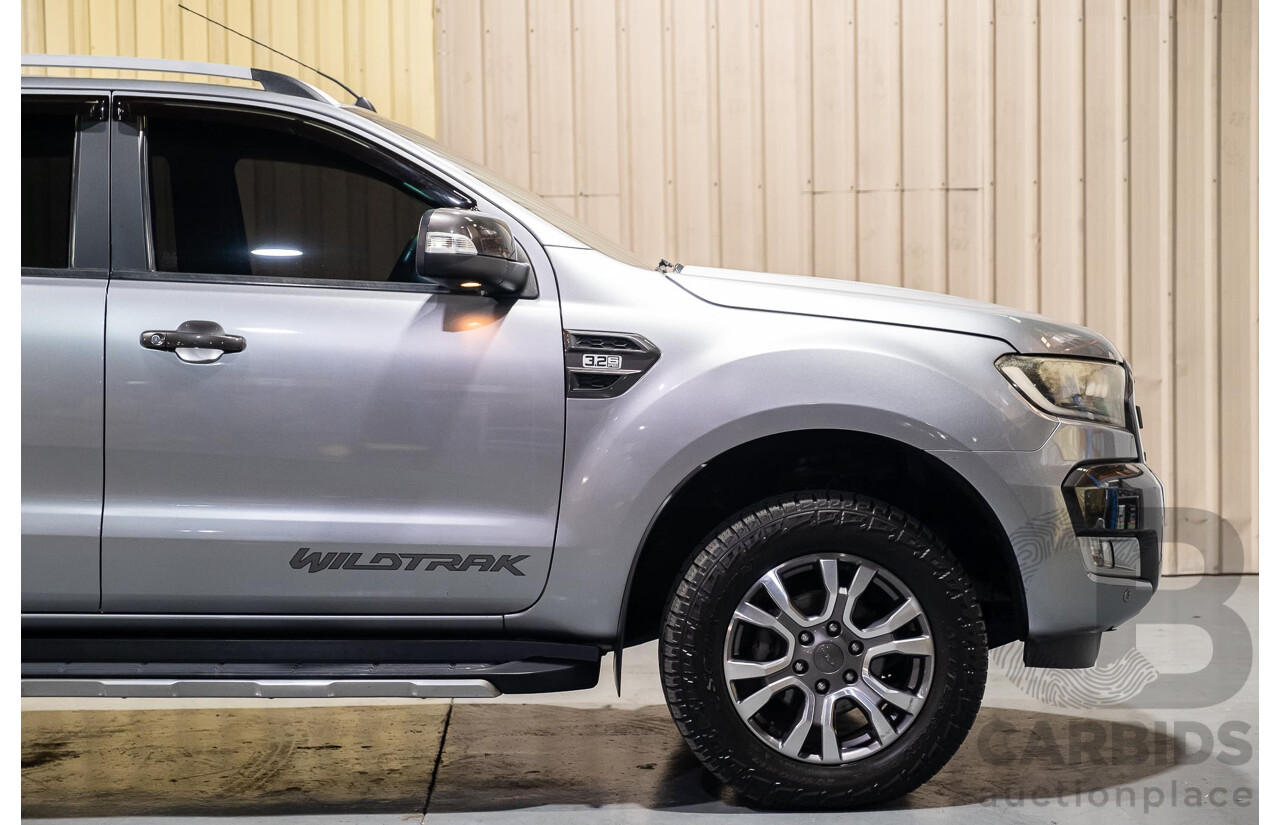 11/2015 Ford Ranger Wildtrak 3.2 (4x4) PX MKII Dual Cab P/Up Silver 3.2L Turbo Diesel