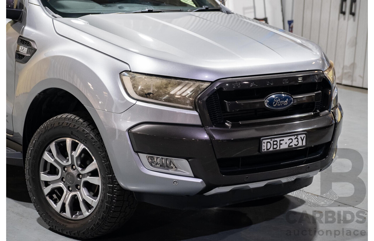 11/2015 Ford Ranger Wildtrak 3.2 (4x4) PX MKII Dual Cab P/Up Silver 3.2L Turbo Diesel