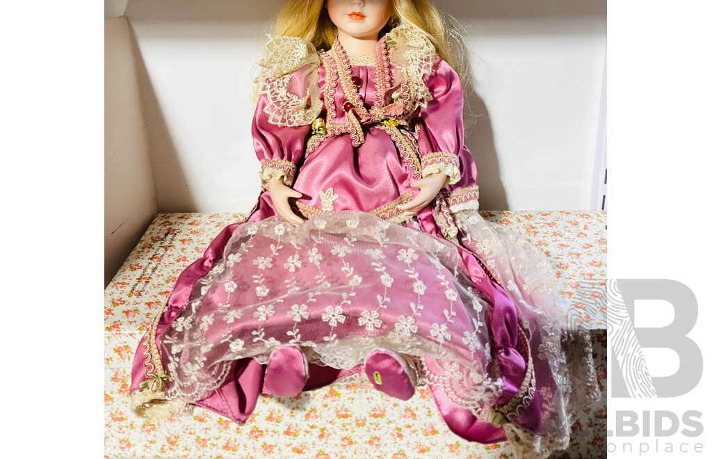 Homeart Collectors Porcelain Doll with Tailored Attire in Original Box