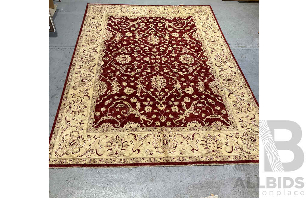 Large Hand Knotted Afghan Chobi Wool Main Carpet