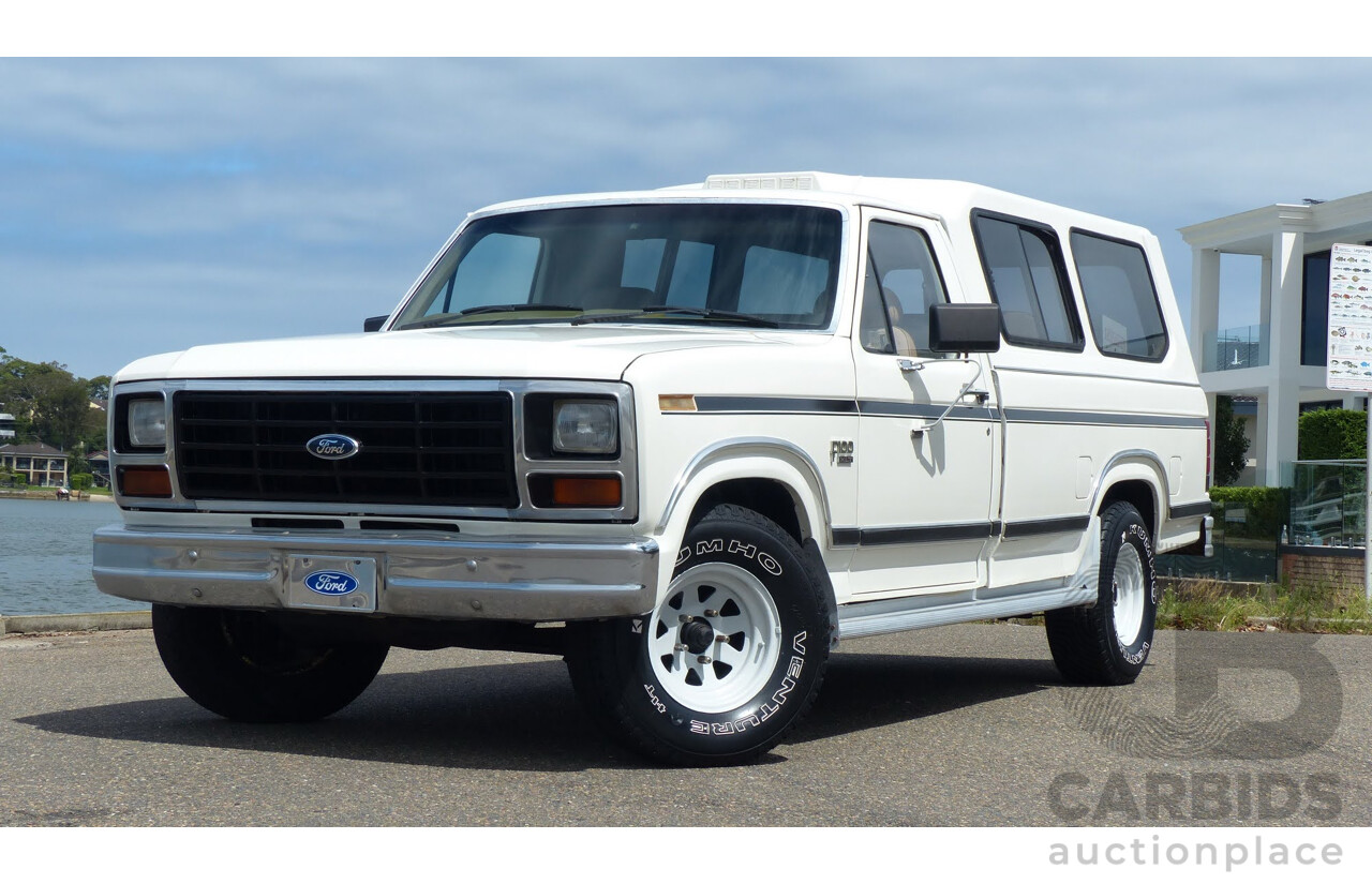 11/1985 Ford F100 XLT LWB Utility White 5.8L 351ci V8 - Rare 5 Seat B100 Style Conversion