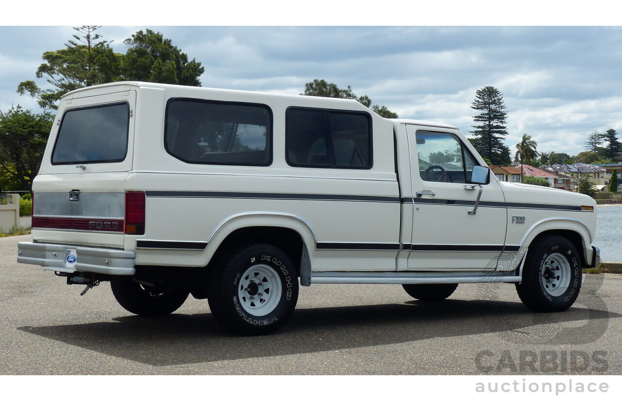 11/1985 Ford F100 XLT LWB Utility White 5.8L 351ci V8 - Rare 5 Seat B100 Style Conversion