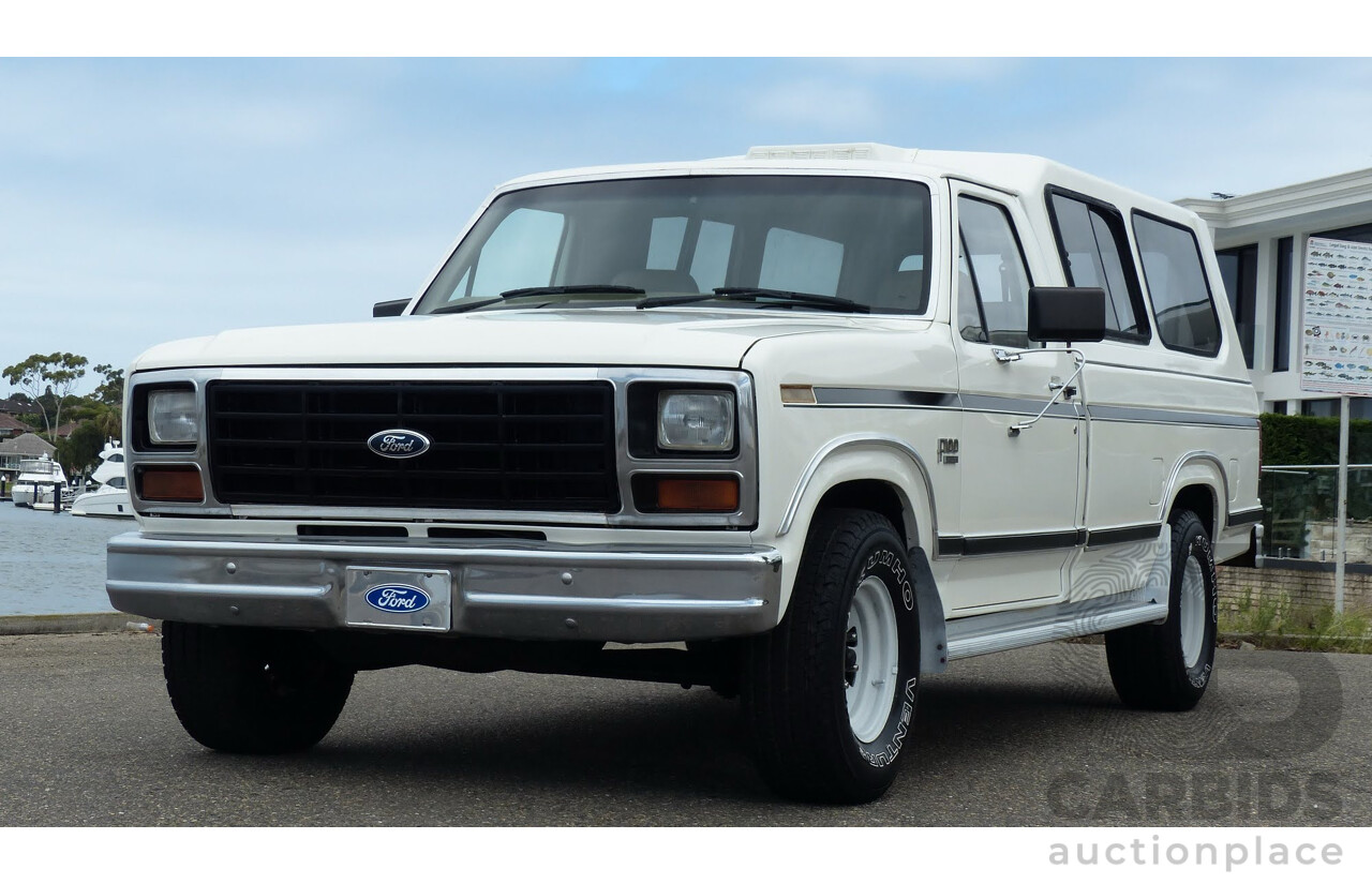 11/1985 Ford F100 XLT LWB Utility White 5.8L 351ci V8 - Rare 5 Seat B100 Style Conversion