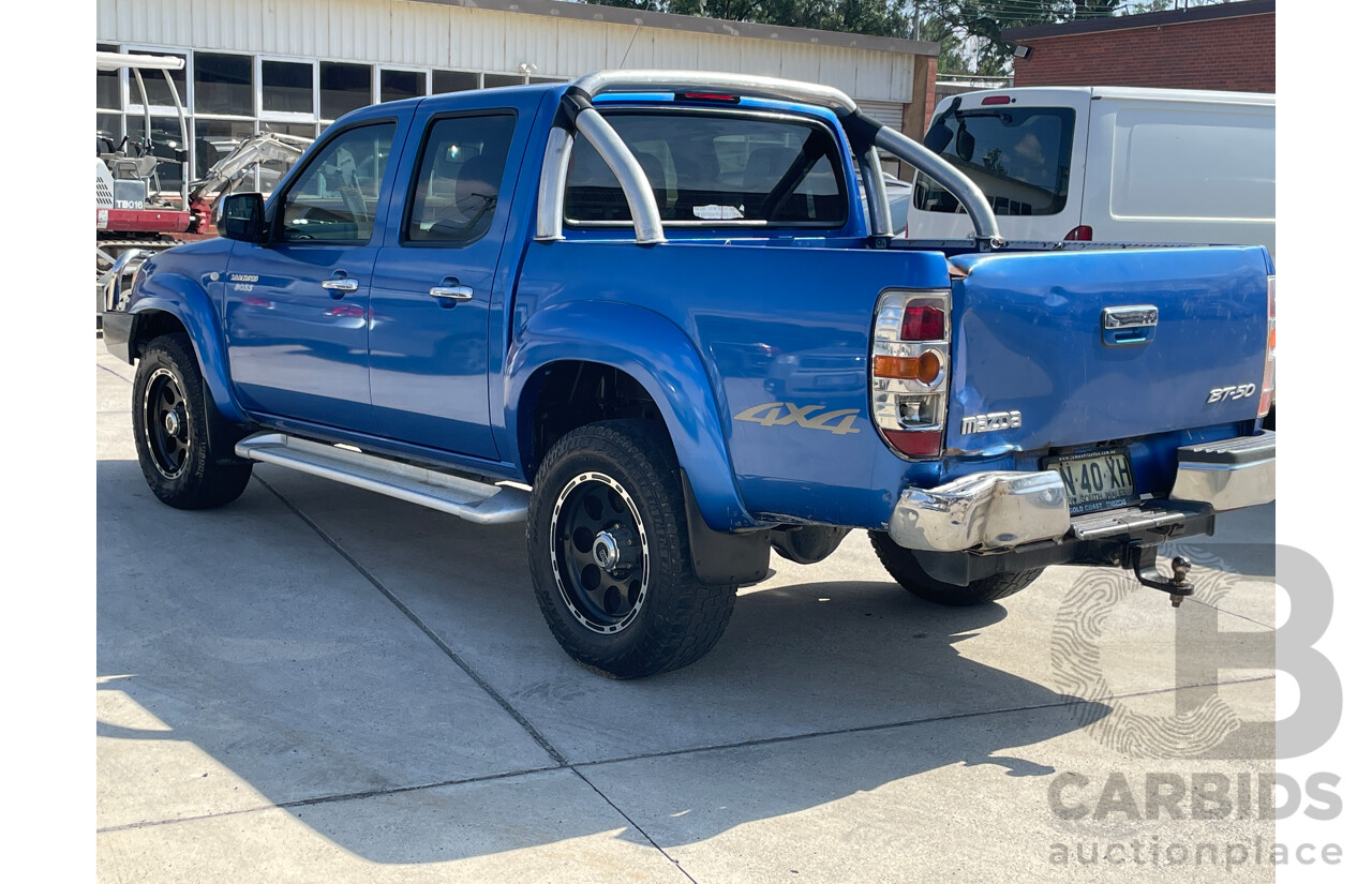 4/2011 Mazda Bt50 BOSS B3000 DX (4x4)  Dual Cab P/Up Blue 3.0L