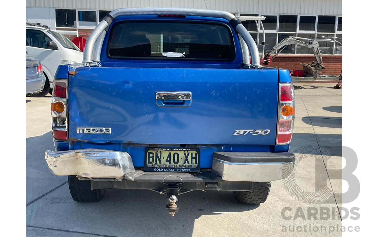 4/2011 Mazda Bt50 BOSS B3000 DX (4x4)  Dual Cab P/Up Blue 3.0L