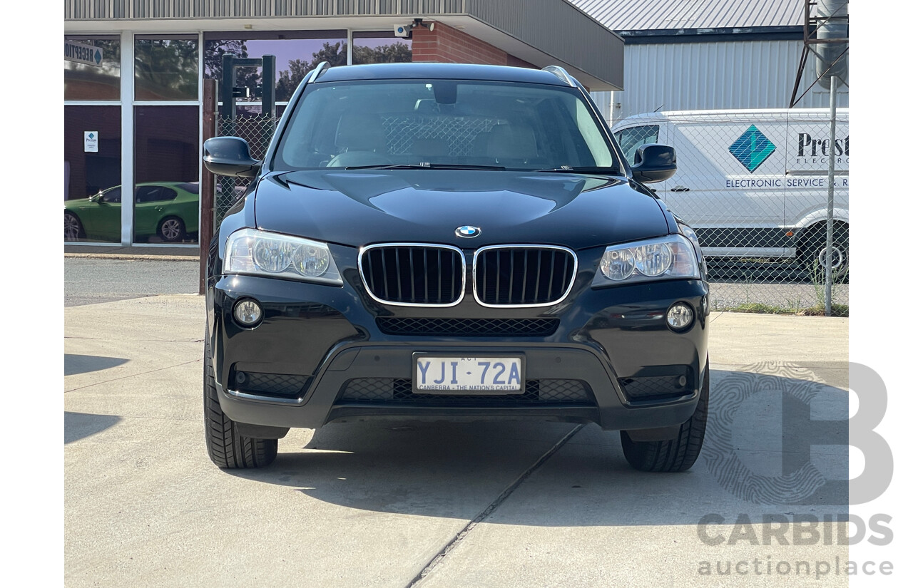 11/2012 BMW X3 Xdrive 20d F25 4d Wagon Black 2.0L