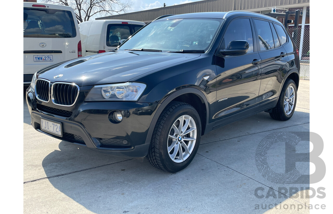 11/2012 BMW X3 Xdrive 20d F25 4d Wagon Black 2.0L