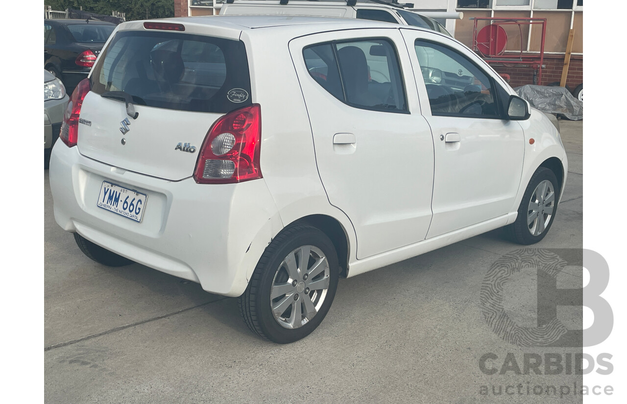 7/2010 Suzuki Alto GLX GF 5d Hatchback White 1.0L