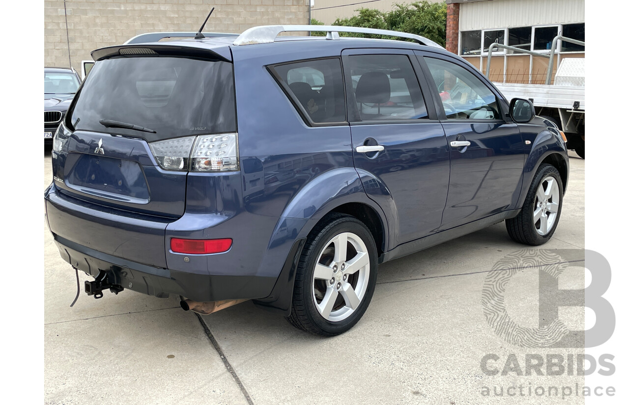 2/2007 Mitsubishi Outlander XLS (7 Seat) ZG MY08 4d Wagon Blue 2.4L