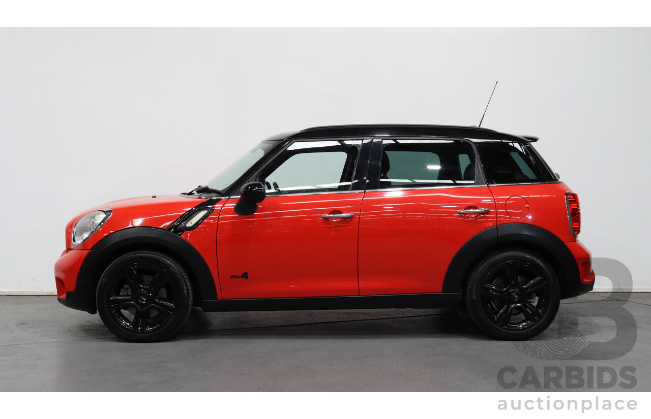 1/2011 Mini Cooper S ALL4 Countryman Chilli R60 4d Wagon Red 1.6L Turbo