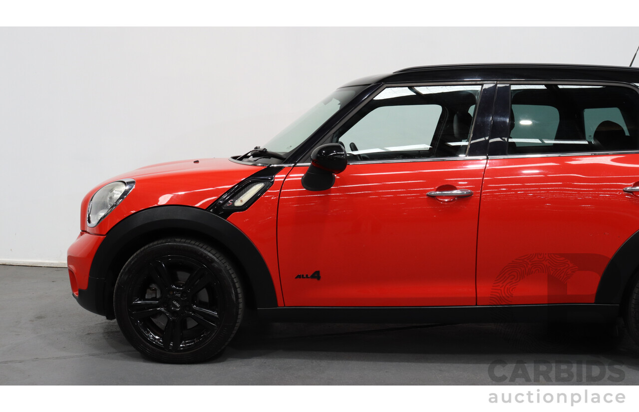 1/2011 Mini Cooper S ALL4 Countryman Chilli R60 4d Wagon Red 1.6L Turbo