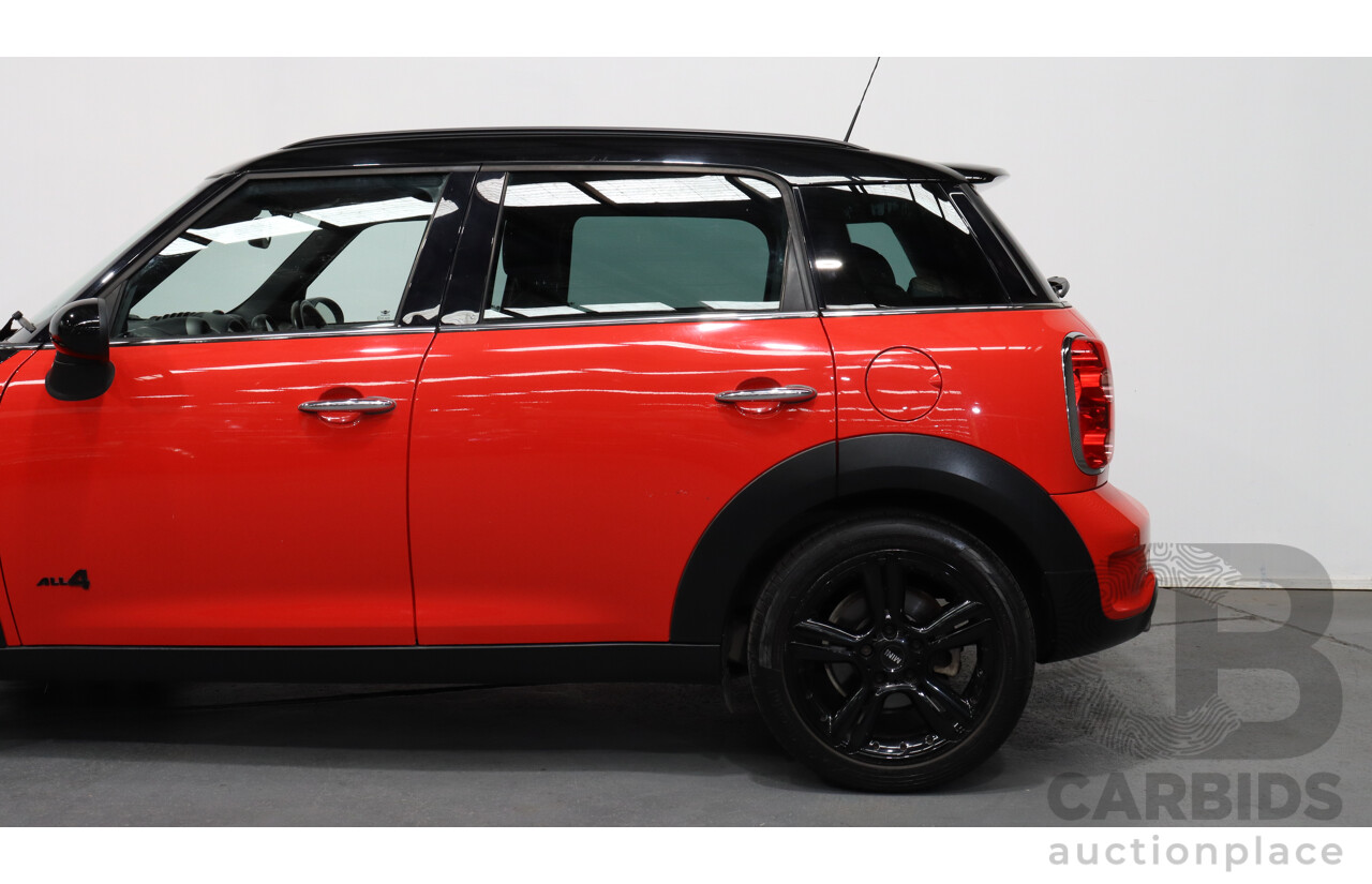 1/2011 Mini Cooper S ALL4 Countryman Chilli R60 4d Wagon Red 1.6L Turbo