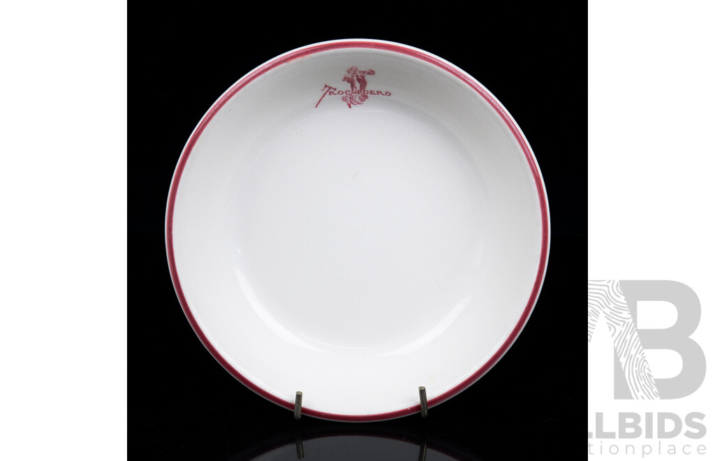 Vintage Duraline by Grindley Plate From the Famous Trocadero Club in Sydney