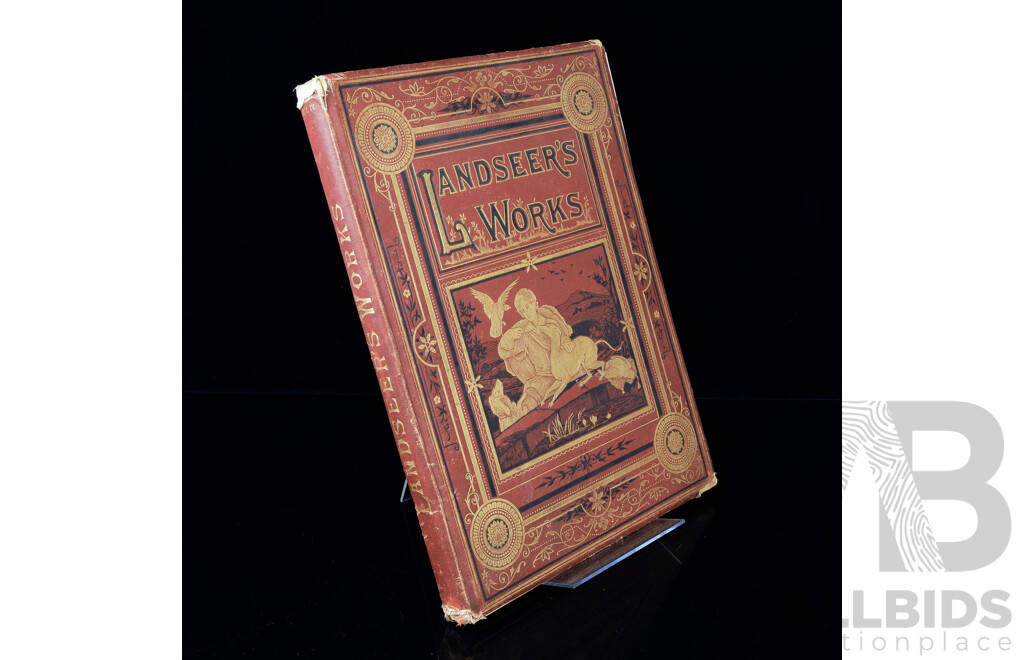 Antique Edition Landseers Works with Gilt Decorated Cover
