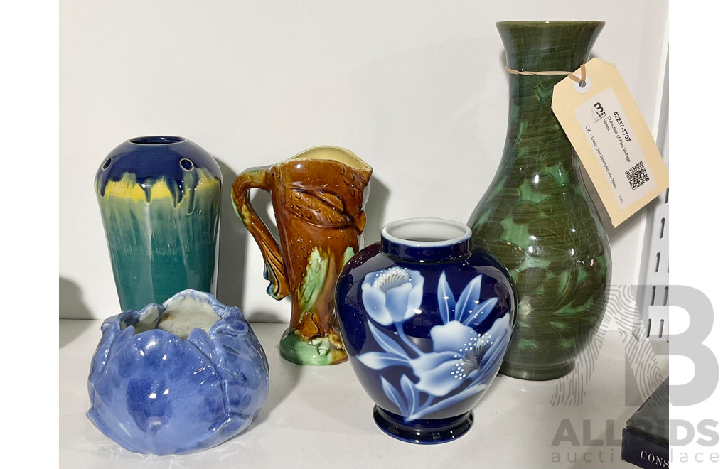 Collection of Five Vintage Vases