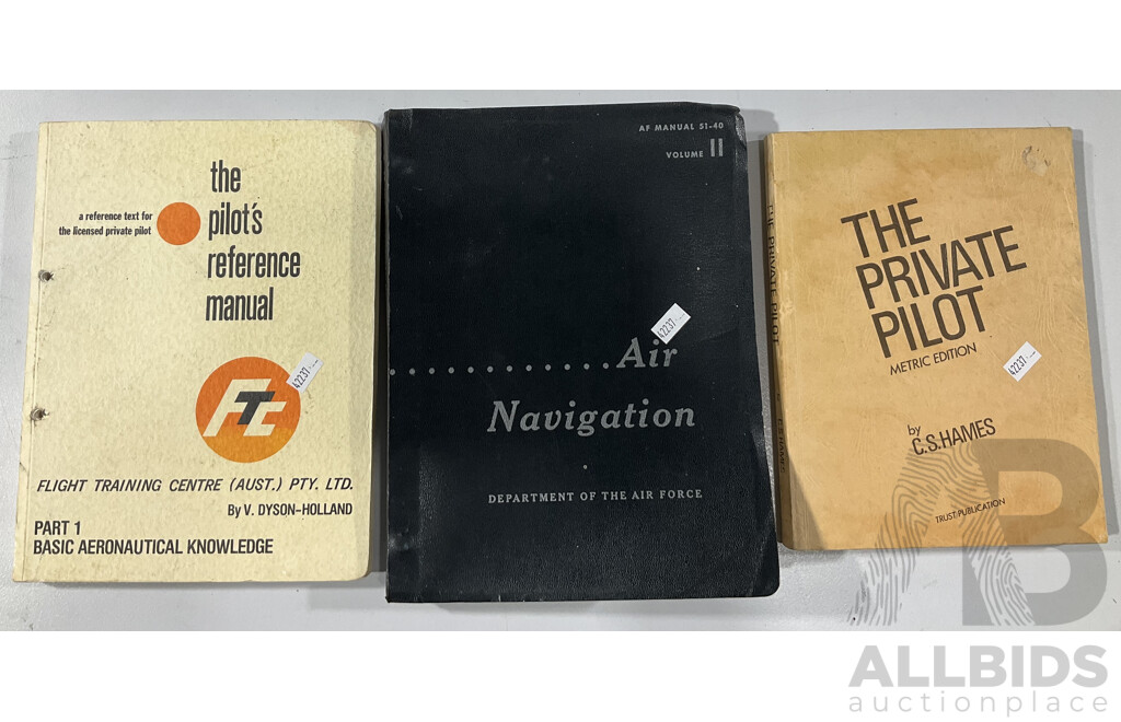 Three Vintage Aircraft Pilot’s Handbooks - the Pilot’s Reference Manual; the Private Pilot and Air Navigation