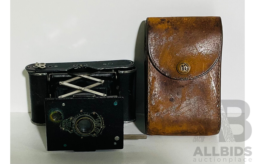 Vintage Kodak Eastman Vest Pocket Autographic Camera with Original Stylus Ams Leather Case