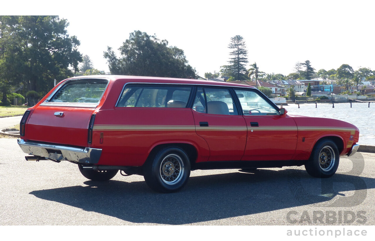 11/1977 Ford Falcon 500 XC Rally Pack 4d Wagon Red Flame 5.8L 351ci V8 - Matching Numbers