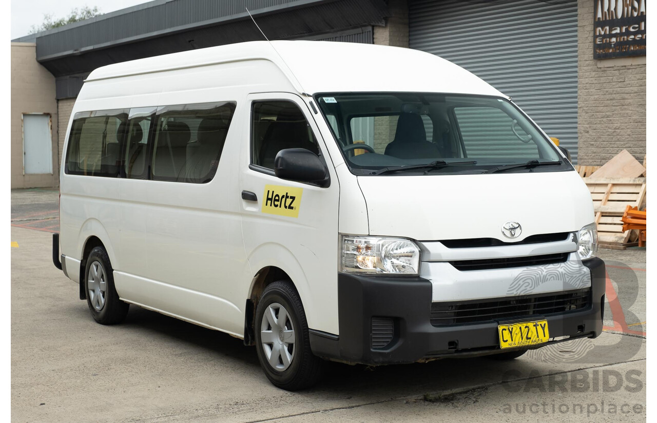 7/2015 Toyota Hiace Commuter KDH223R MY15 Bus White 3.0L Turbo Diesel - Factory 14 Seater