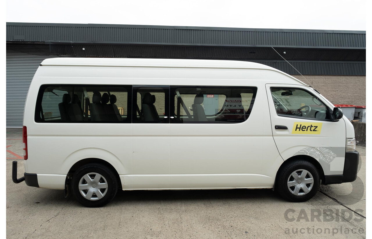 7/2015 Toyota Hiace Commuter KDH223R MY15 Bus White 3.0L Turbo Diesel - Factory 14 Seater