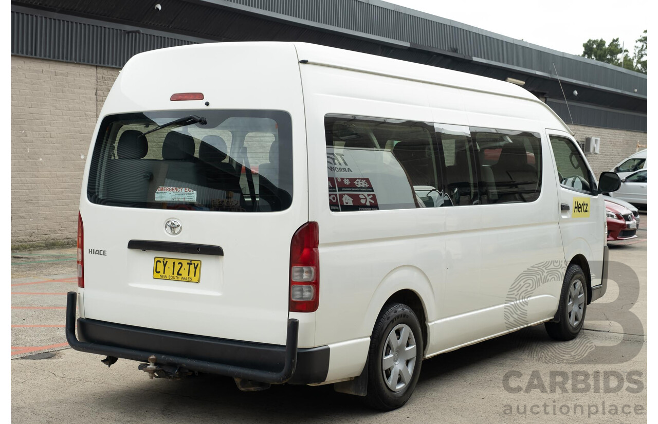 7/2015 Toyota Hiace Commuter KDH223R MY15 Bus White 3.0L Turbo Diesel - Factory 14 Seater