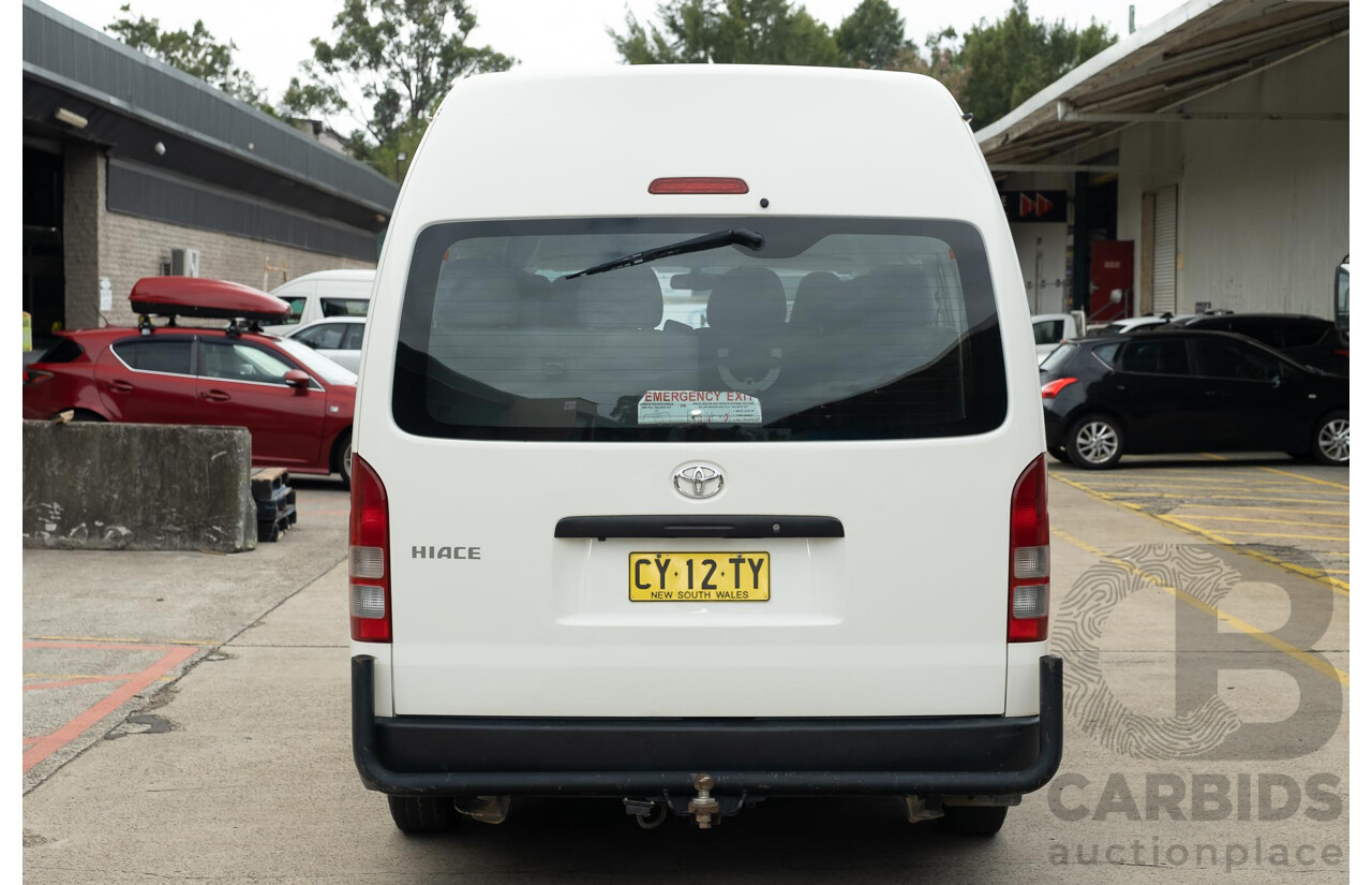 7/2015 Toyota Hiace Commuter KDH223R MY15 Bus White 3.0L Turbo Diesel - Factory 14 Seater