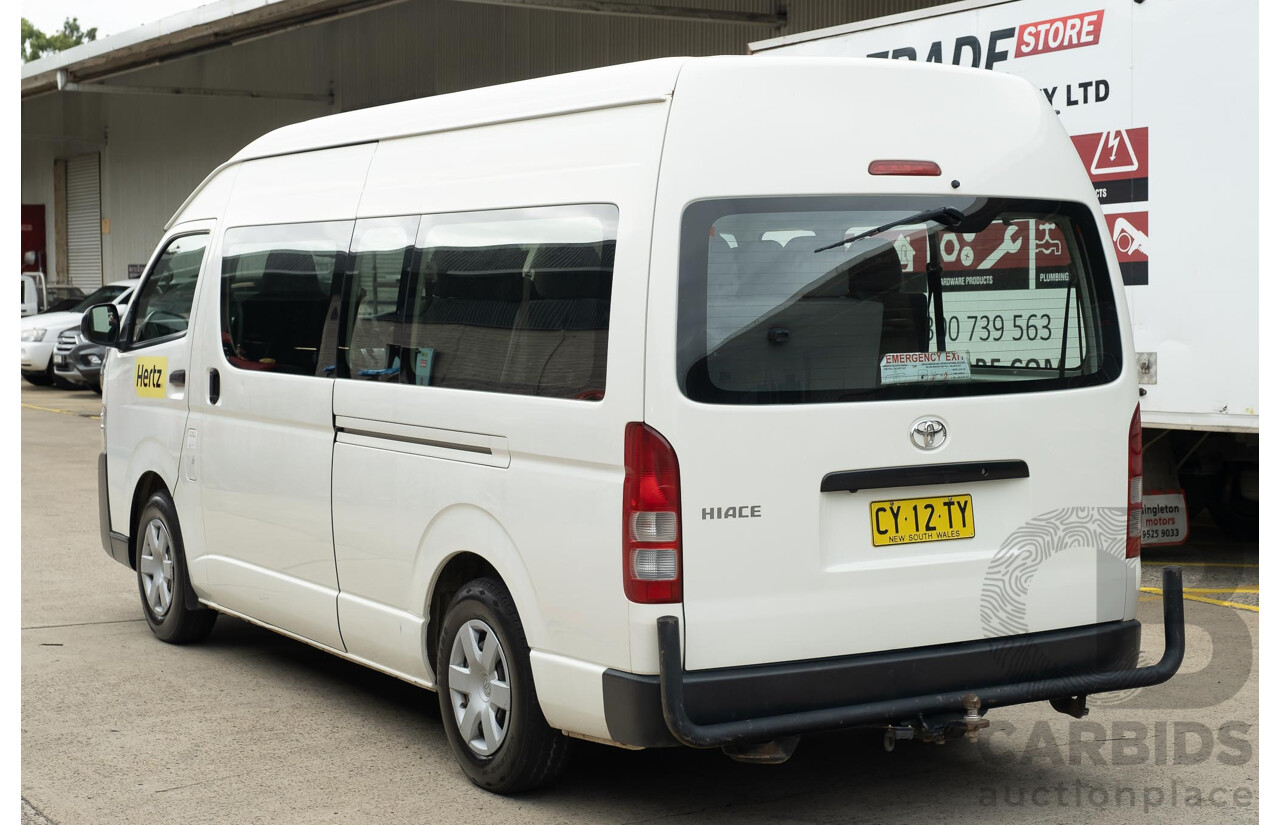 7/2015 Toyota Hiace Commuter KDH223R MY15 Bus White 3.0L Turbo Diesel - Factory 14 Seater