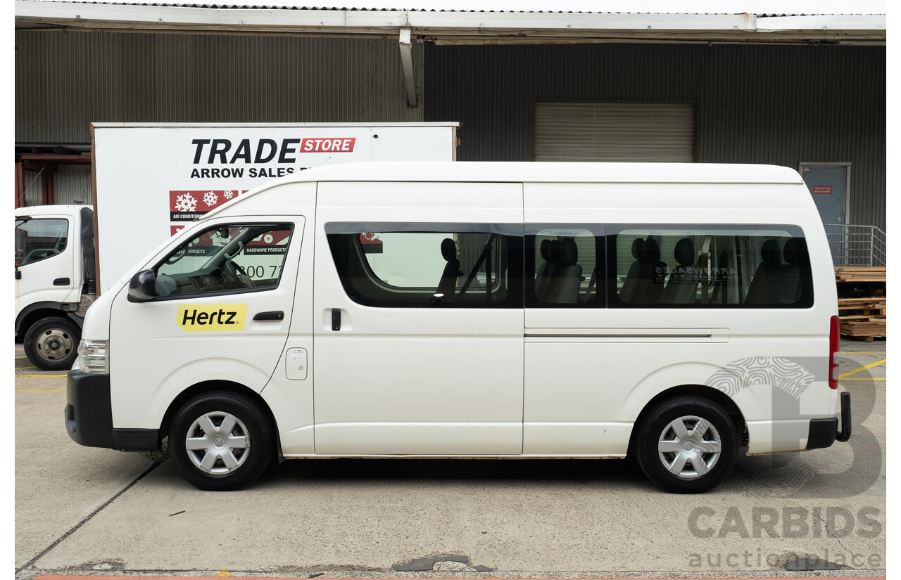 7/2015 Toyota Hiace Commuter KDH223R MY15 Bus White 3.0L Turbo Diesel - Factory 14 Seater