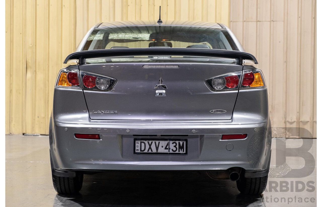 2/2012 Mitsubishi Lancer Platinum Edition CJ MY12 4d Sedan Grey 2.0L