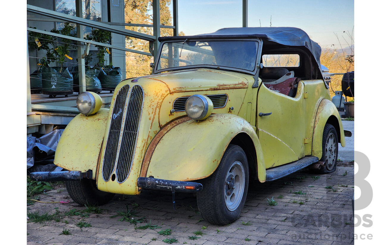 Circa 1949 Ford Anglia A494A Tourer 2d Convertible Yellow 1.2L - Project Car