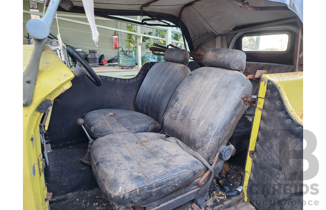 Circa 1949 Ford Anglia A494A Tourer 2d Convertible Yellow 1.2L - Project Car