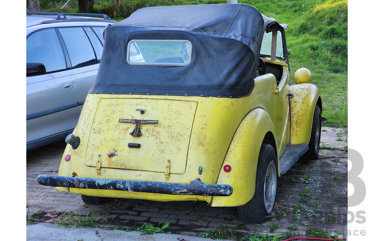 Circa 1949 Ford Anglia A494A Tourer 2d Convertible Yellow 1.2L - Project Car