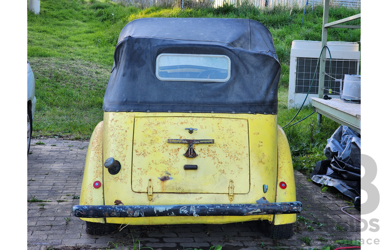 Circa 1949 Ford Anglia A494A Tourer 2d Convertible Yellow 1.2L - Project Car