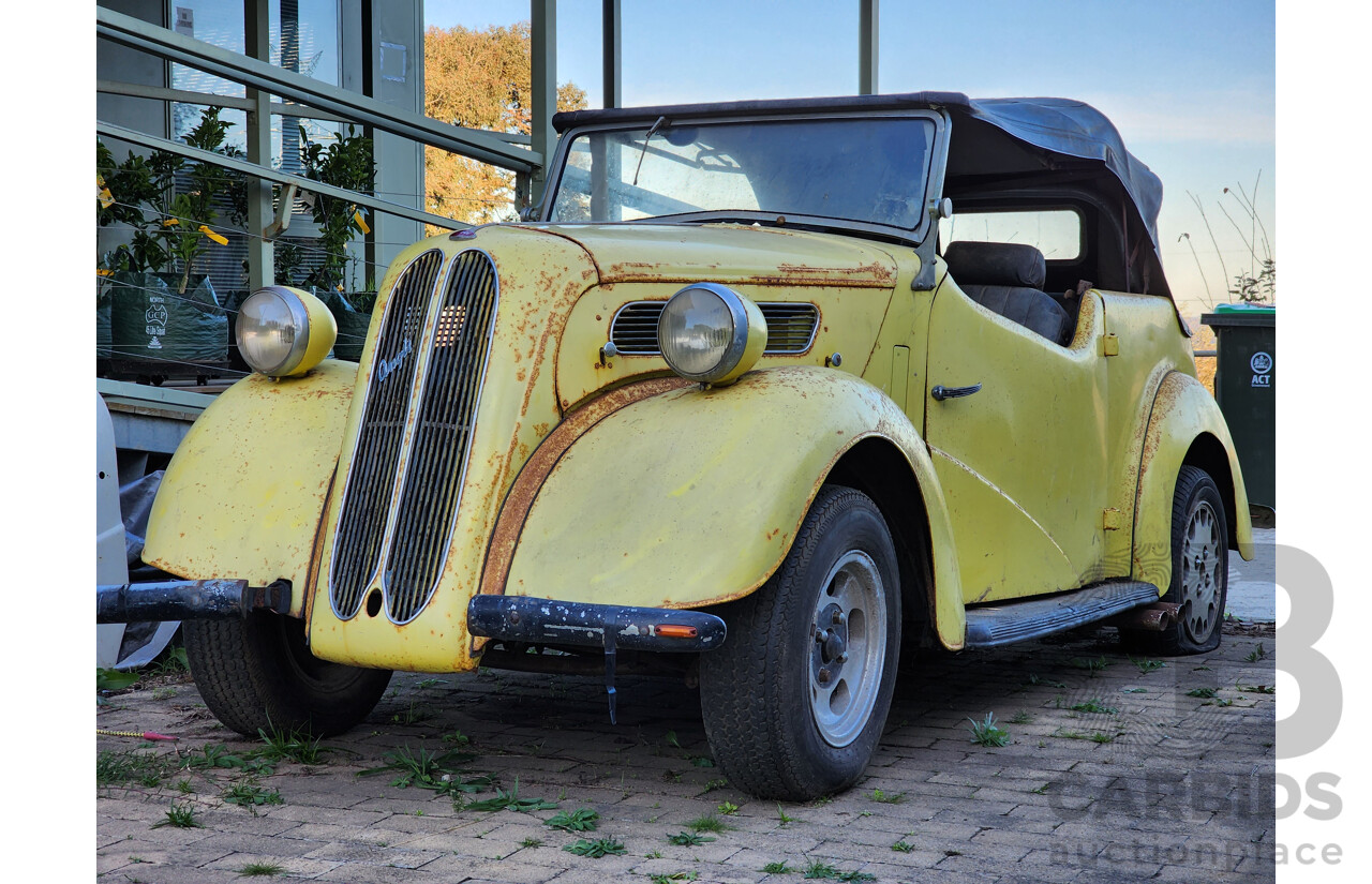 Circa 1949 Ford Anglia A494A Tourer 2d Convertible Yellow 1.2L - Project Car