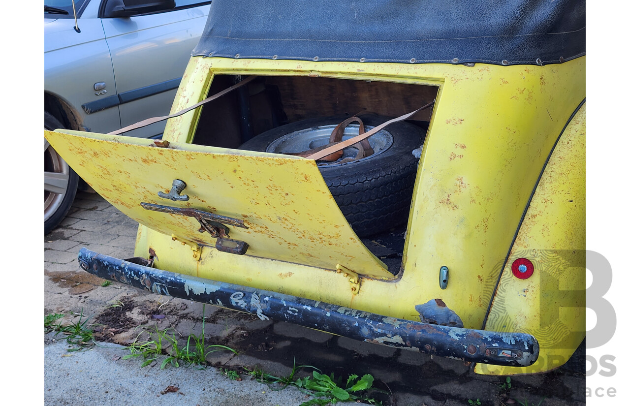 Circa 1949 Ford Anglia A494A Tourer 2d Convertible Yellow 1.2L - Project Car