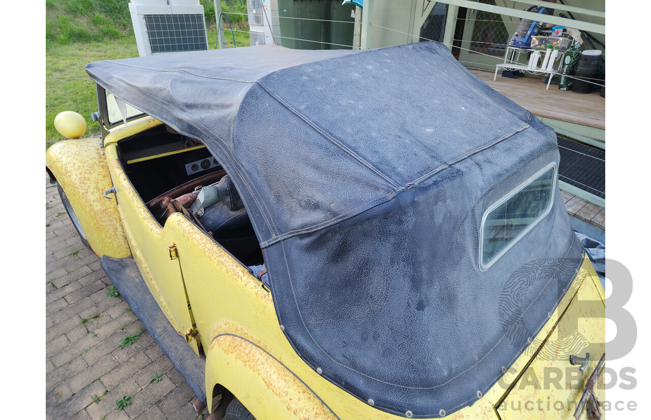 Circa 1949 Ford Anglia A494A Tourer 2d Convertible Yellow 1.2L - Project Car