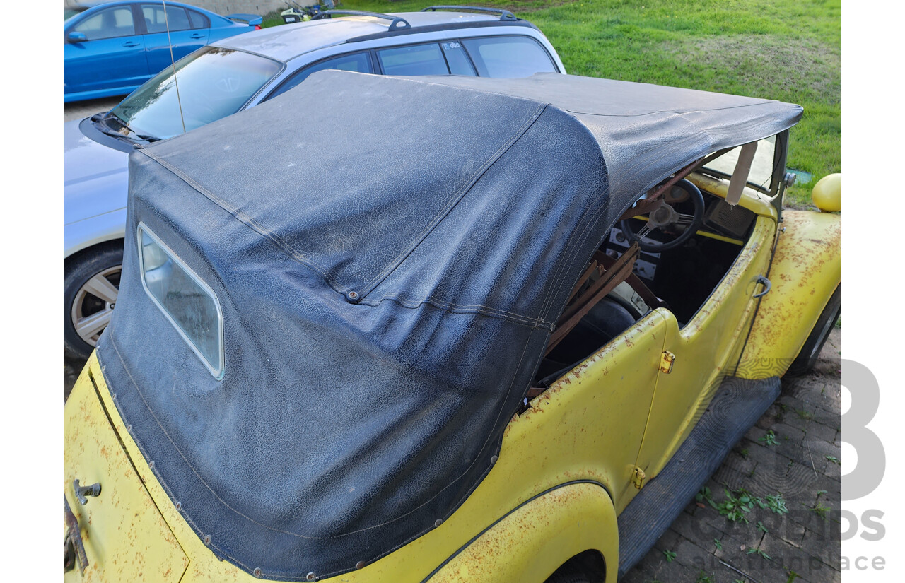 Circa 1949 Ford Anglia A494A Tourer 2d Convertible Yellow 1.2L - Project Car