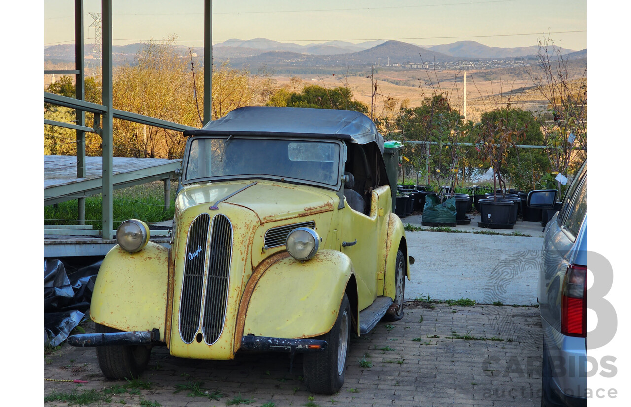 Circa 1949 Ford Anglia A494A Tourer 2d Convertible Yellow 1.2L - Project Car